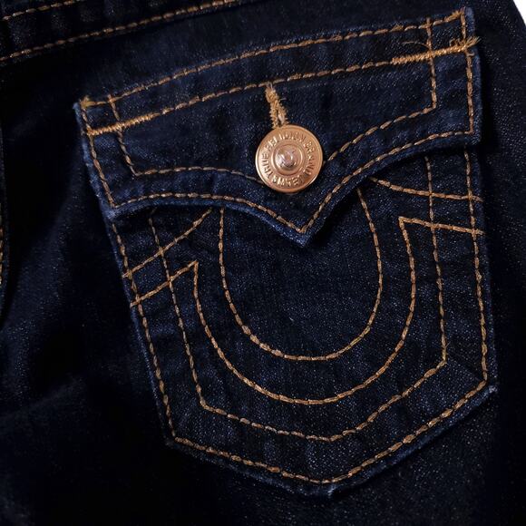 True Religion Joey 26 Big T Wide Leg Blue Jeans NWT NEW $205 MSRP - Picture 5 of 16